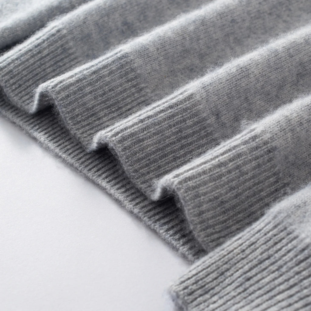 ZOCEPT Natural Cashmere Mock Neck Pullover Men Cashmere Sweater Soft Warm Jumpers Quality Casual Business Knitwear Basic Tops