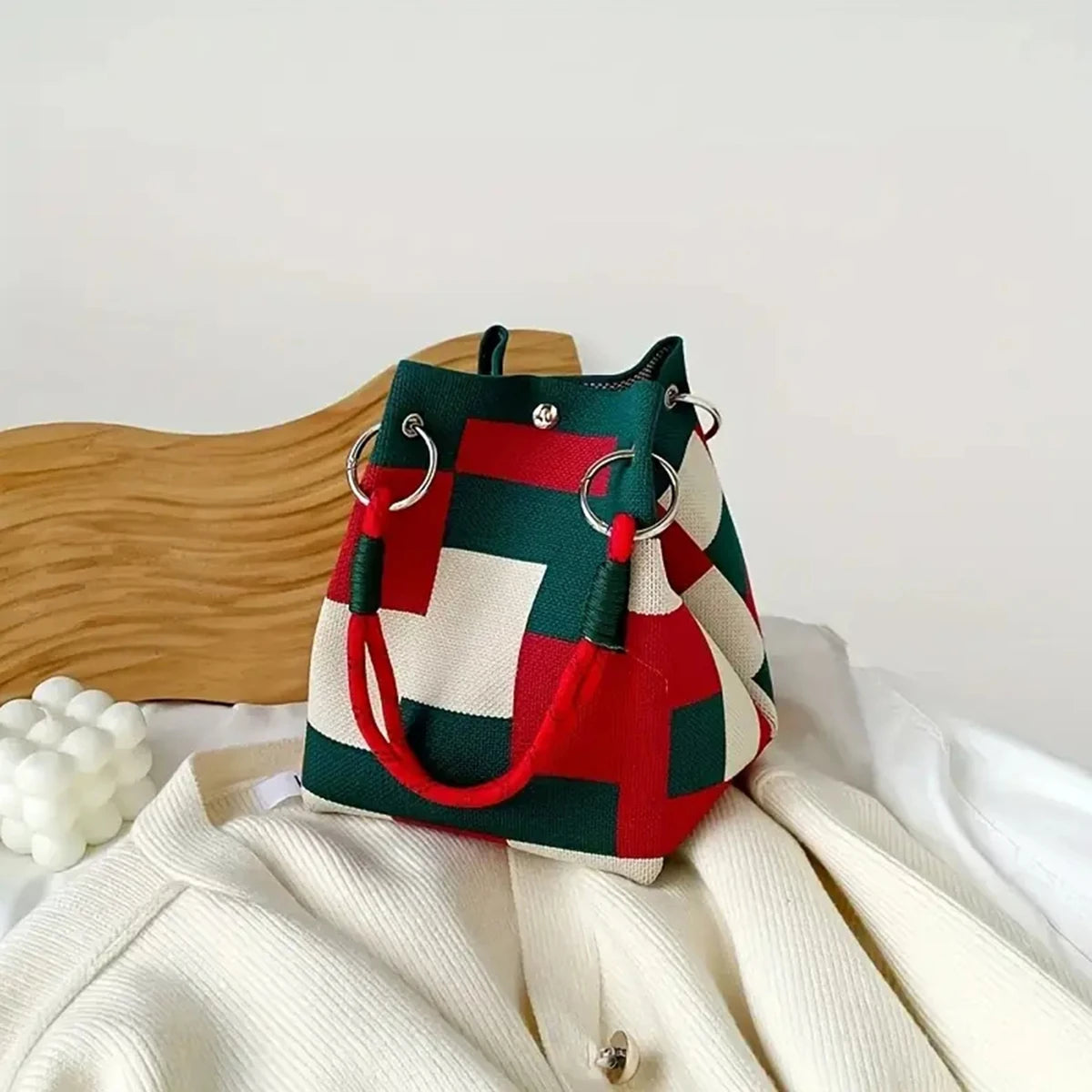 This multi-color knitted retro