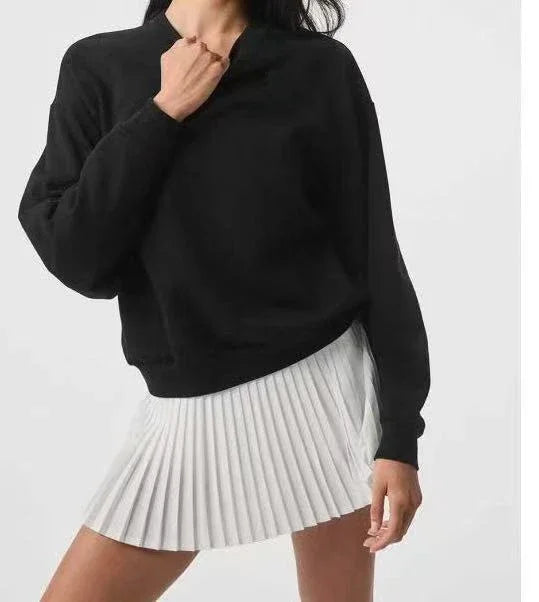 Unisex Oversized Crewneck Sweatshirt Classic Solid Color Loose Fit Long Sleeve Pullover Hip Hop Streetwear Urban Style