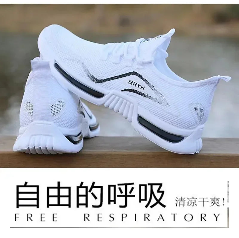 Men's Slip-On Fashion Sneakers - Breathable Sport Running Shoes for Gym Training, Walking, and Tennis