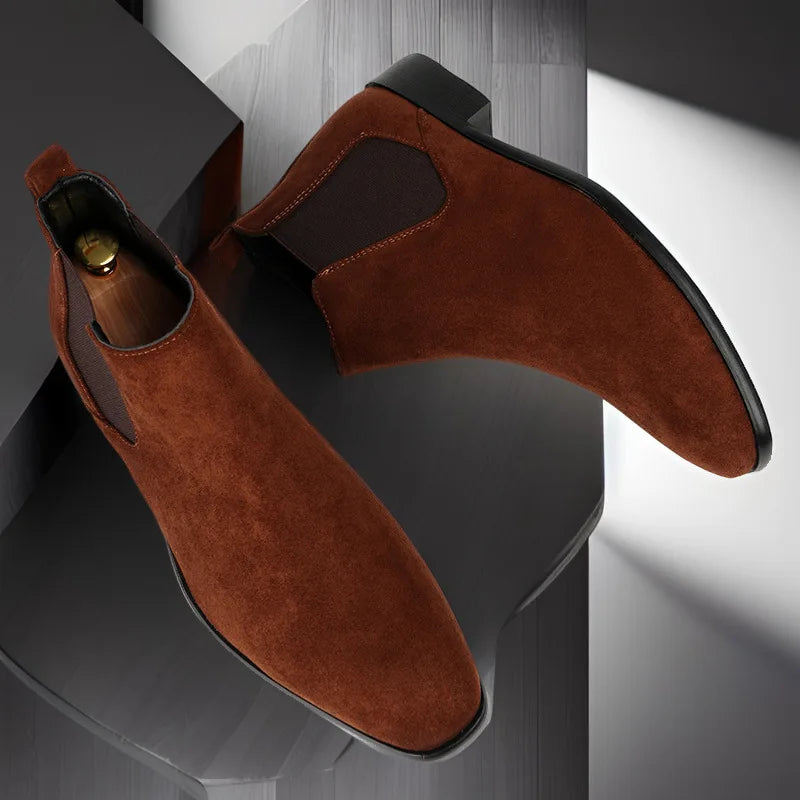 Autumn Winter Men's Chelsea Boots Fashion Men's Business Boots Plus Size 40-48