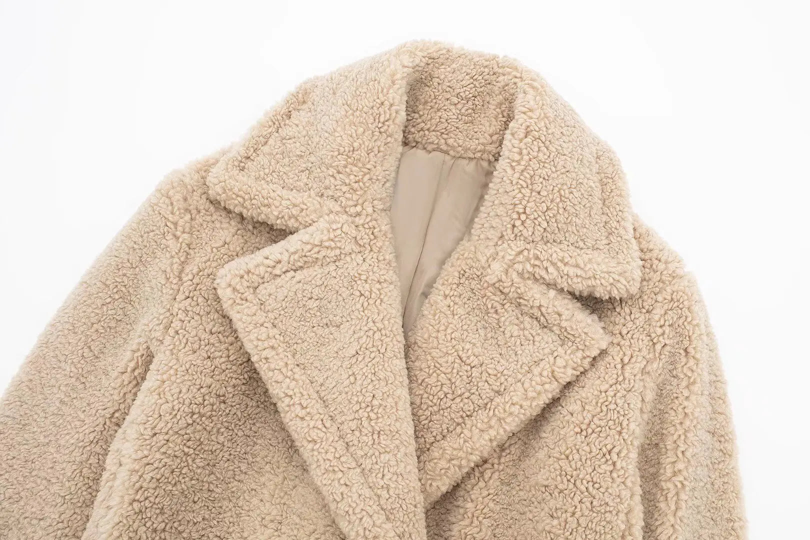 Long Coat for Women with Turn Down Collar - Warm, Thick Work Y2K Streetwear Elegant Jackets for Autumn/Winter 2025