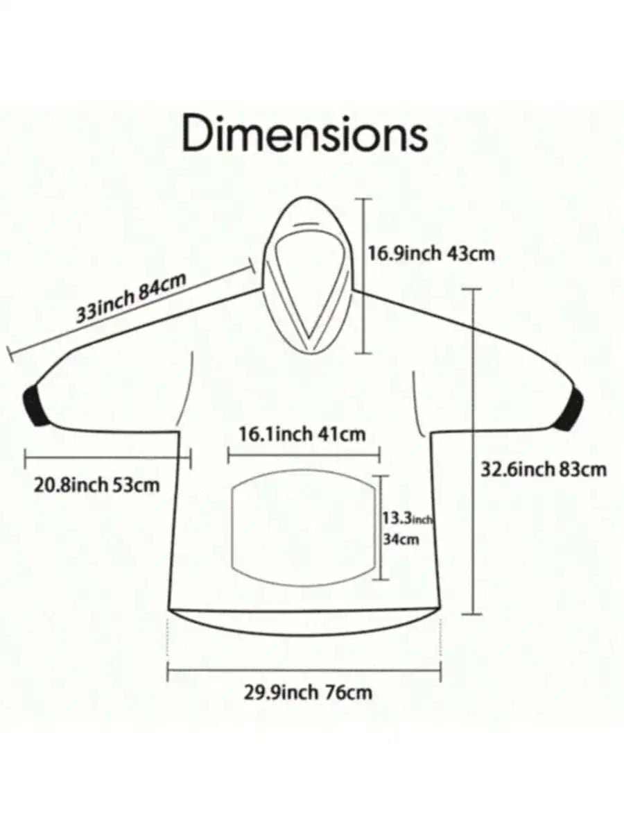 Winter Blanket Hoodie Oversized