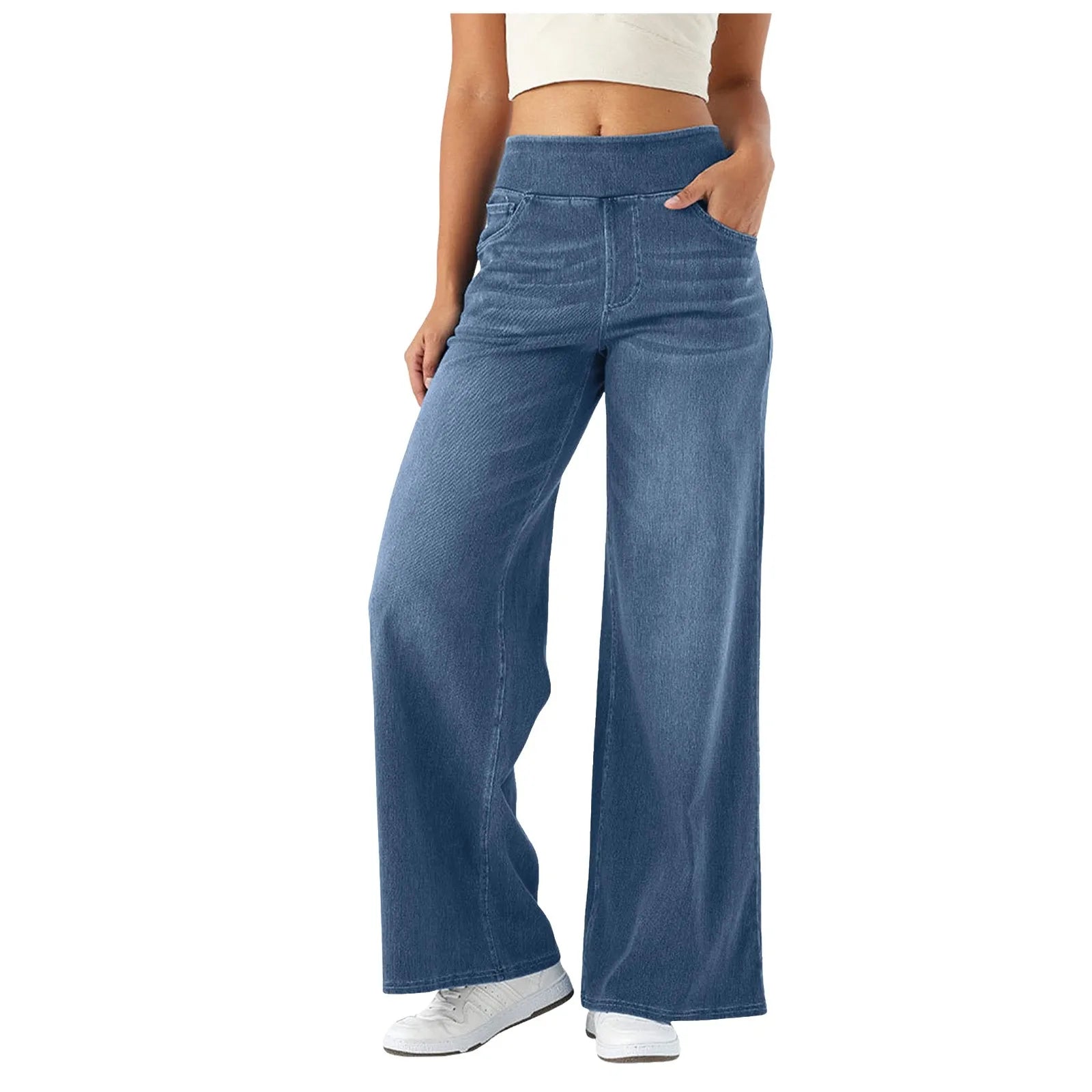 Ladies Baggy Wide Leg Trousers