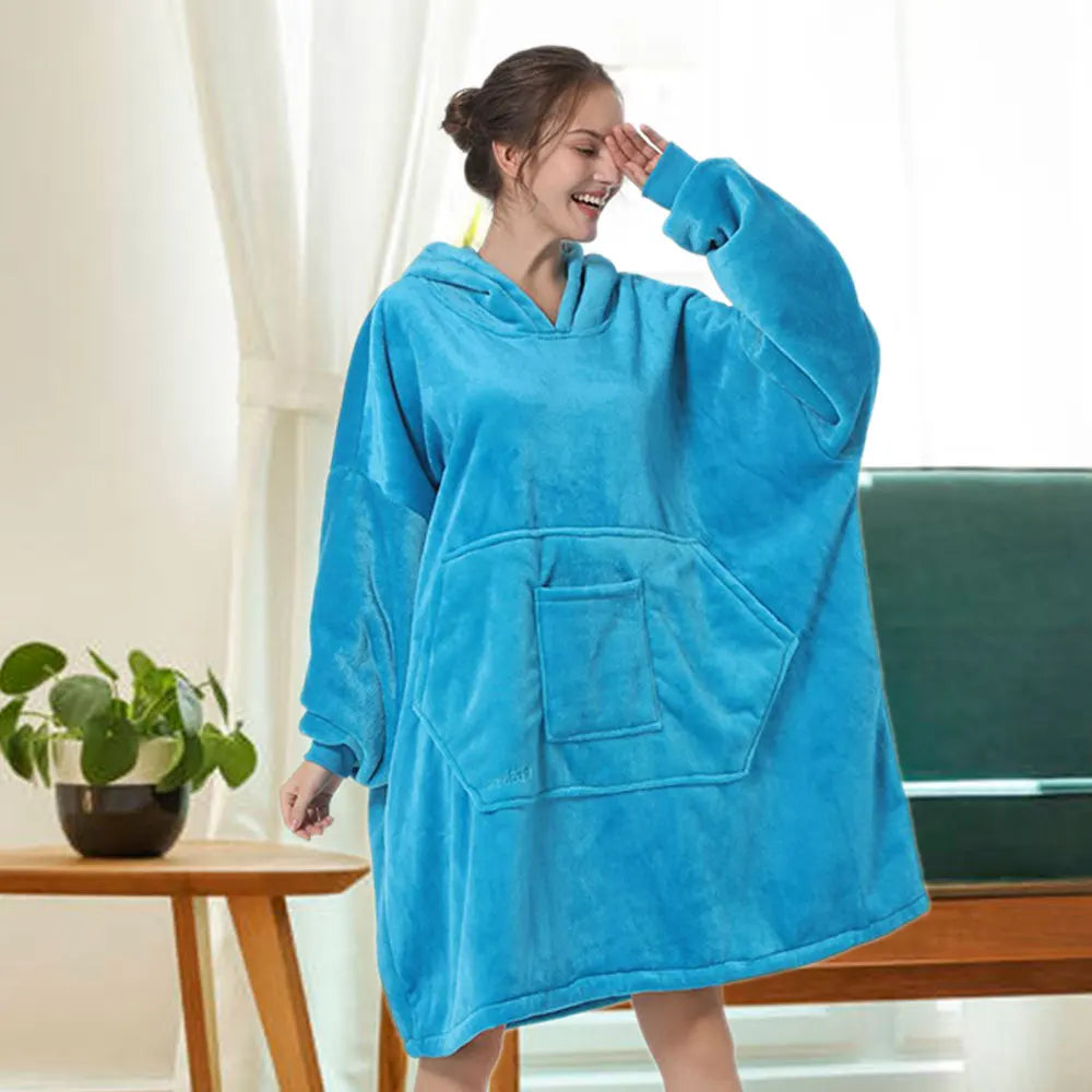 Women's winter warmable blanket