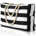 Striped zipper outer bag for outdoor travel and vacation, waterproof