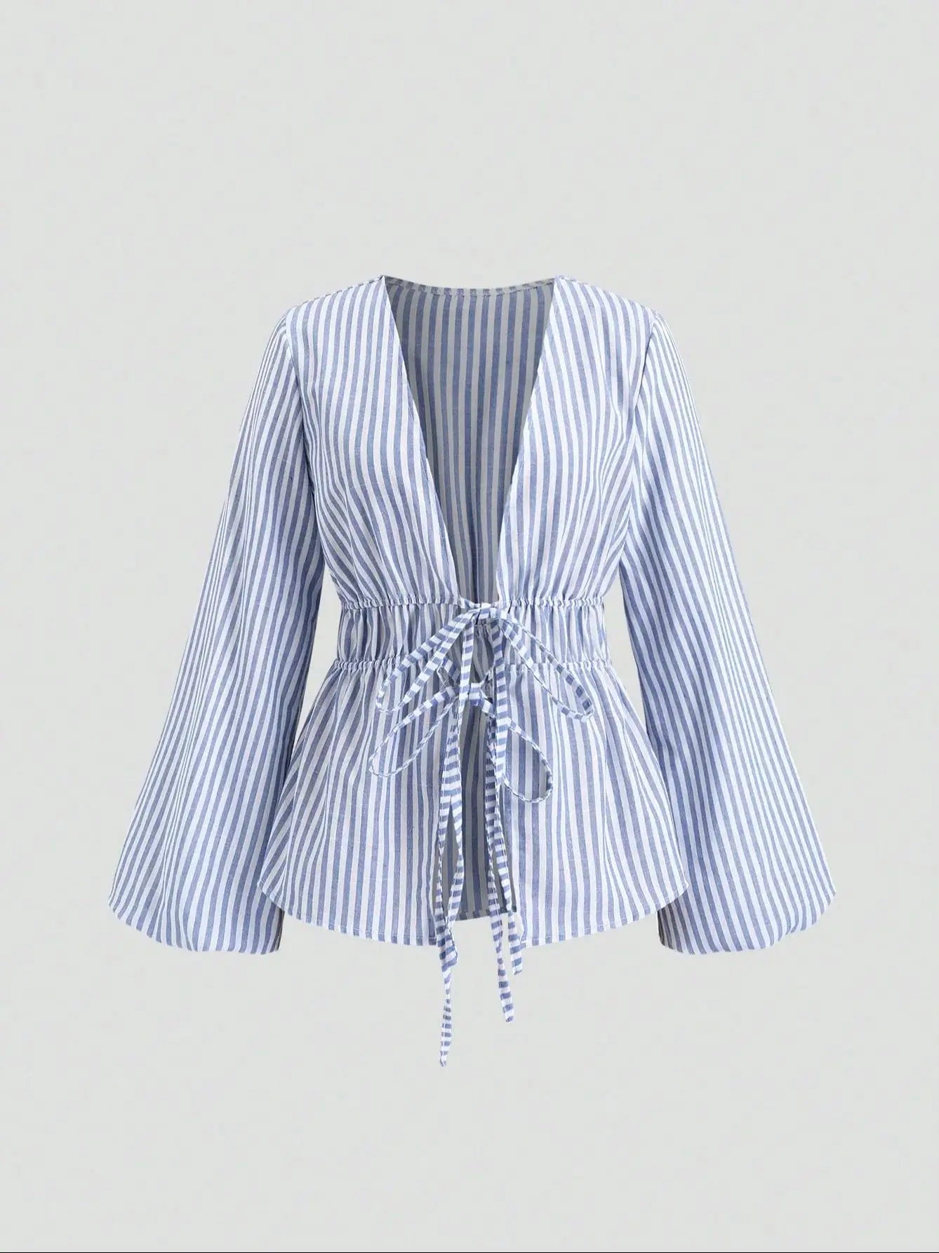 Striped Tie Bow Puff