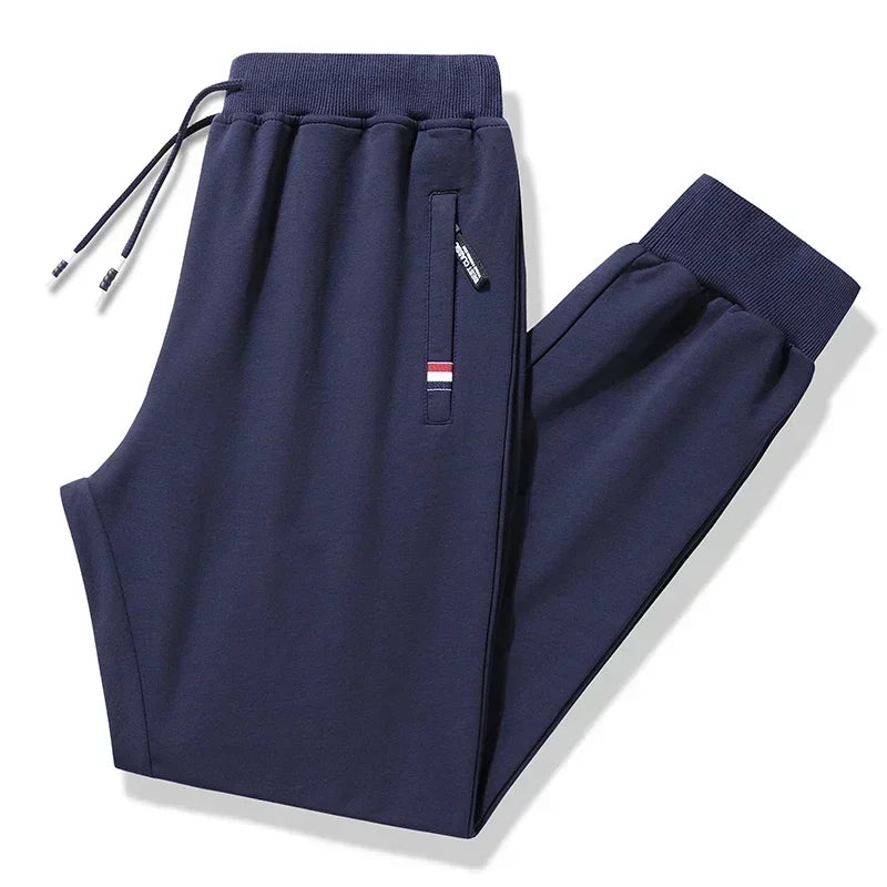 Spring Pants Men Fitness Sportswear Tracksuit Elastic Waist Sweatpants Cotton Trousers Loose Gym Jogger Track Pants Mens M- 8XL