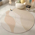 VIKAMA Modern Minimalist Round Rug Non-slip, Stain-resistant Sofa, Recliner, Bathroom, Laundry Room Rug Home Decor