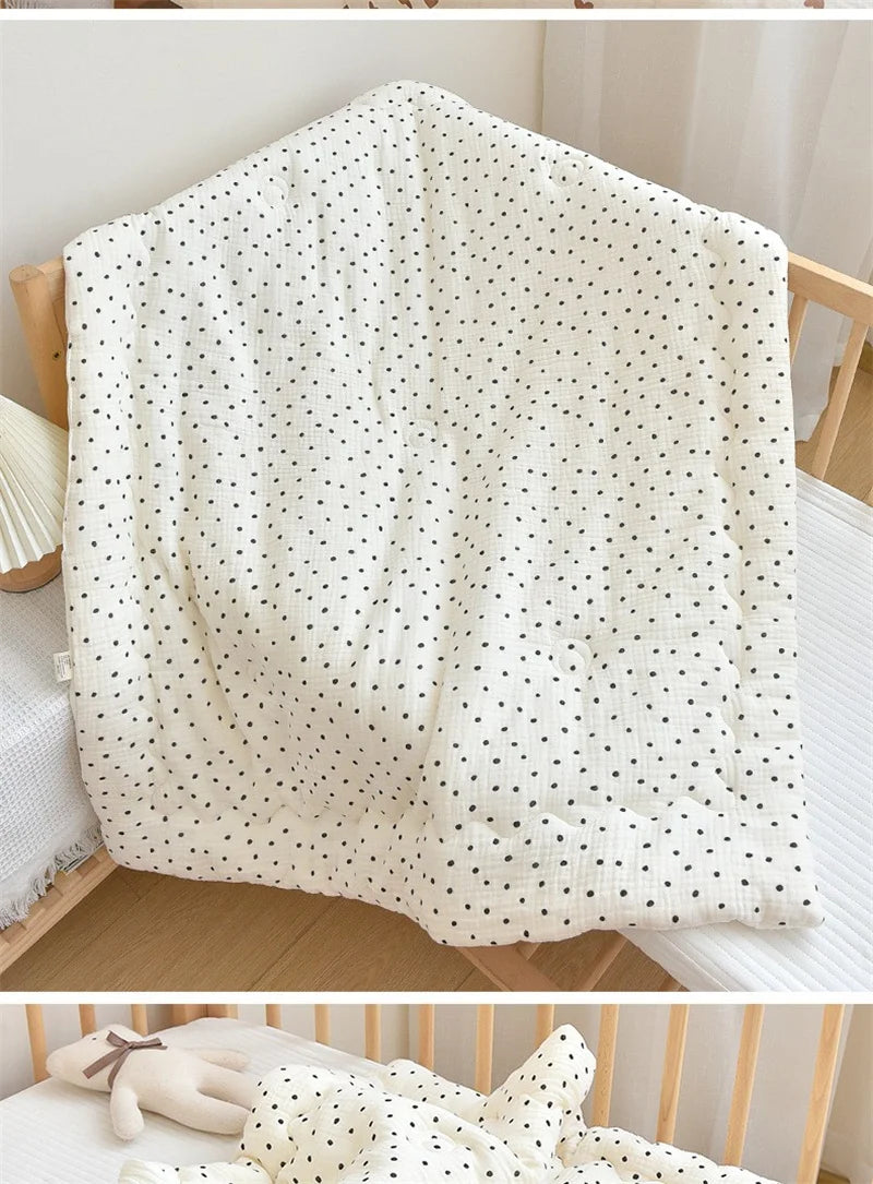 Newborn Baby Unisex Blanket Winter Cotton Knitted Infant Bed Sleeping Covers Quilts Toddler Stroller Swaddle Wrap Bedding Quilt
