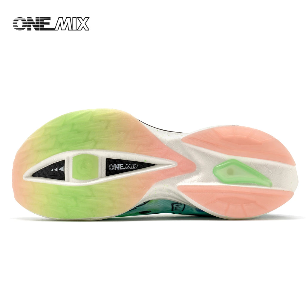 ONEMIX-Nylon Carbon Board Marathon Running Racing Shoes, Professional Stable Support, Shock-relief, Ultra-light Rebound Sneaker