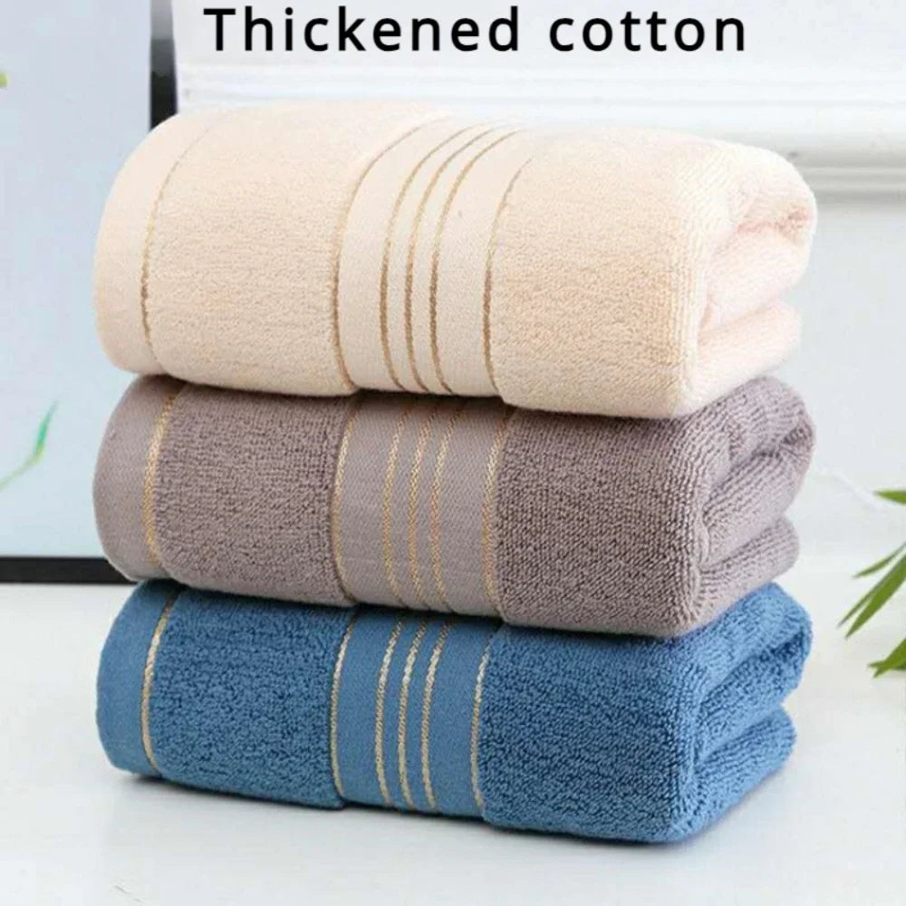 Soft Skin-Friendly Pure Cotton Towel - Thickened Quick Absorbent Quick Dry Face Towel, Durable Lightweight Shower Travel Use