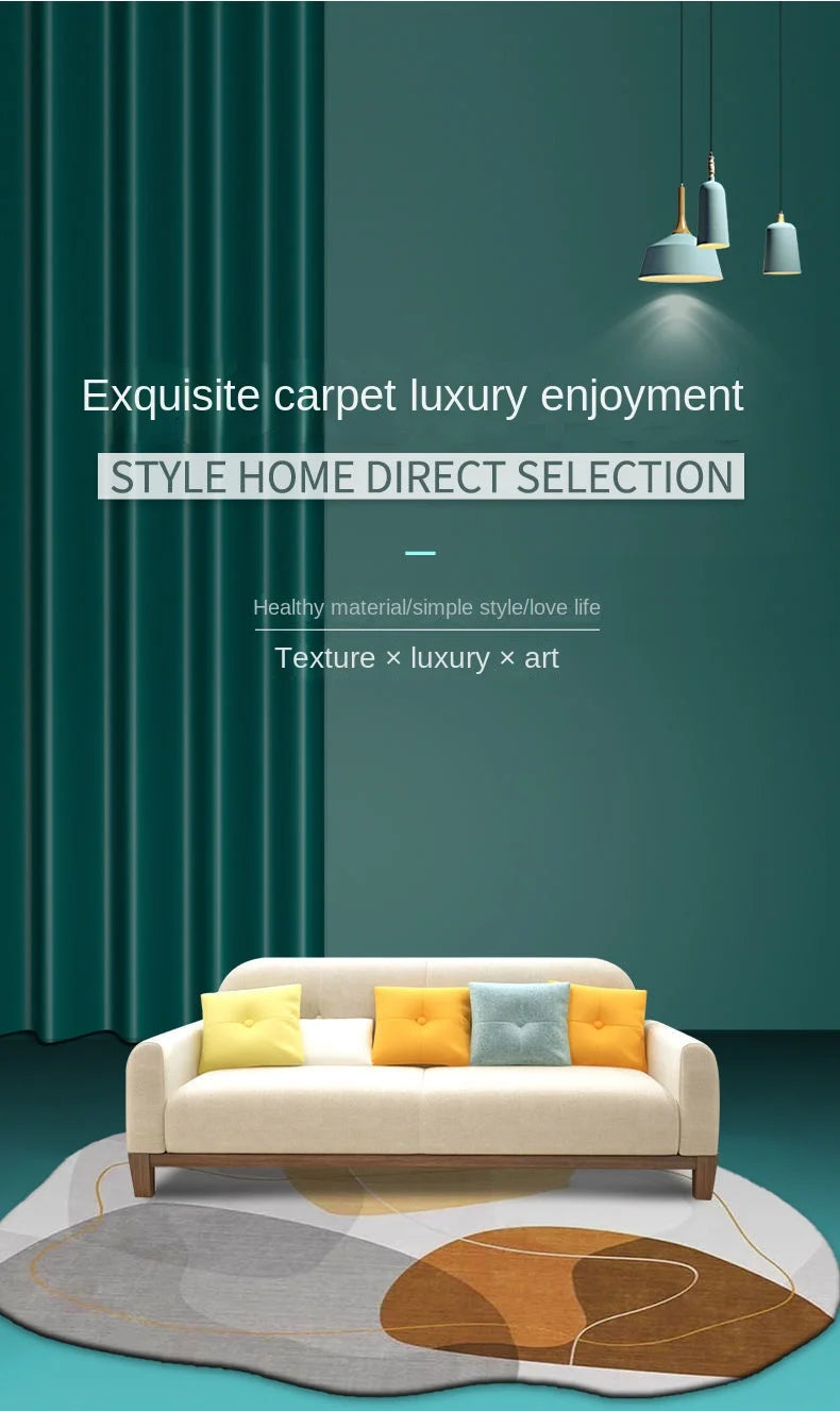 Modern Minimalist Irregular Living Room Decoration Carpet Home Decor Bedroom Bedside Rug Large Area Mat Non-slip Washable Rugs