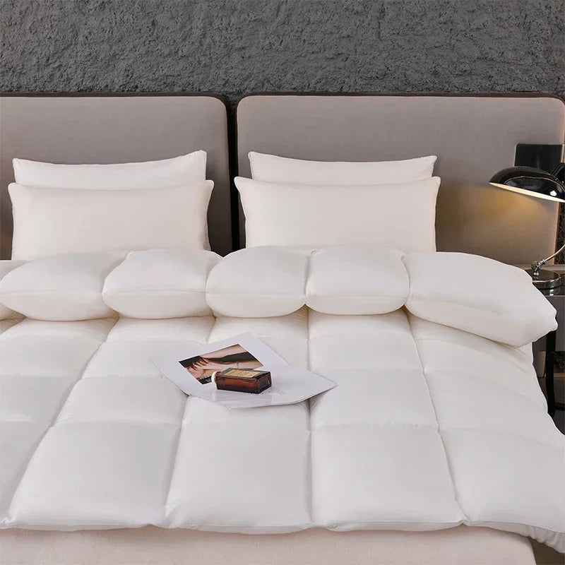 Feather Goose Down Duvet Warm Winter Thick Quilts for Single Double Couple Bed Blanket Down Filling Comforters King Queen Size