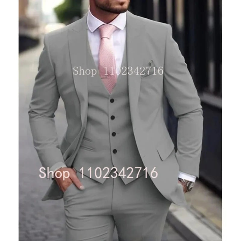 Pink Luxury Men Suits