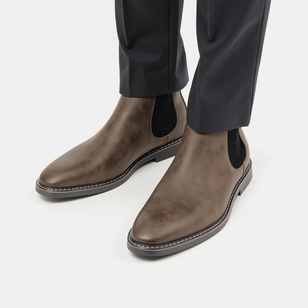 Men's 2026 Casual Comfortable Retro Chelsea Boots Fashion Leather