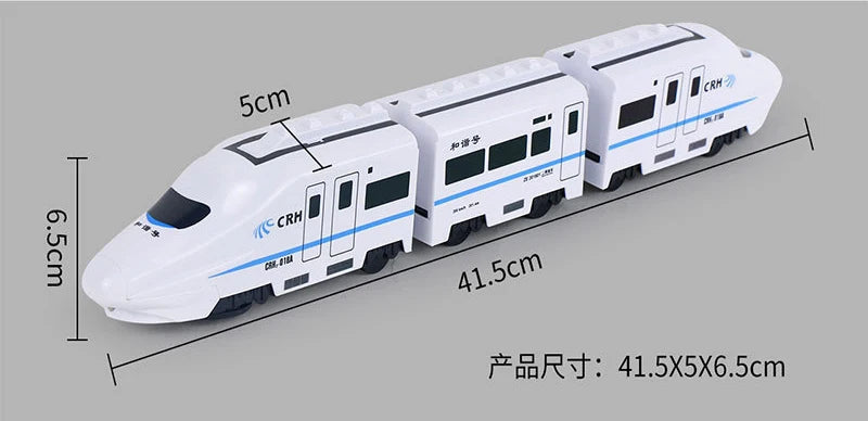 Kids DIY Simulation High Speed Railway Train Toy Car Electric Sound