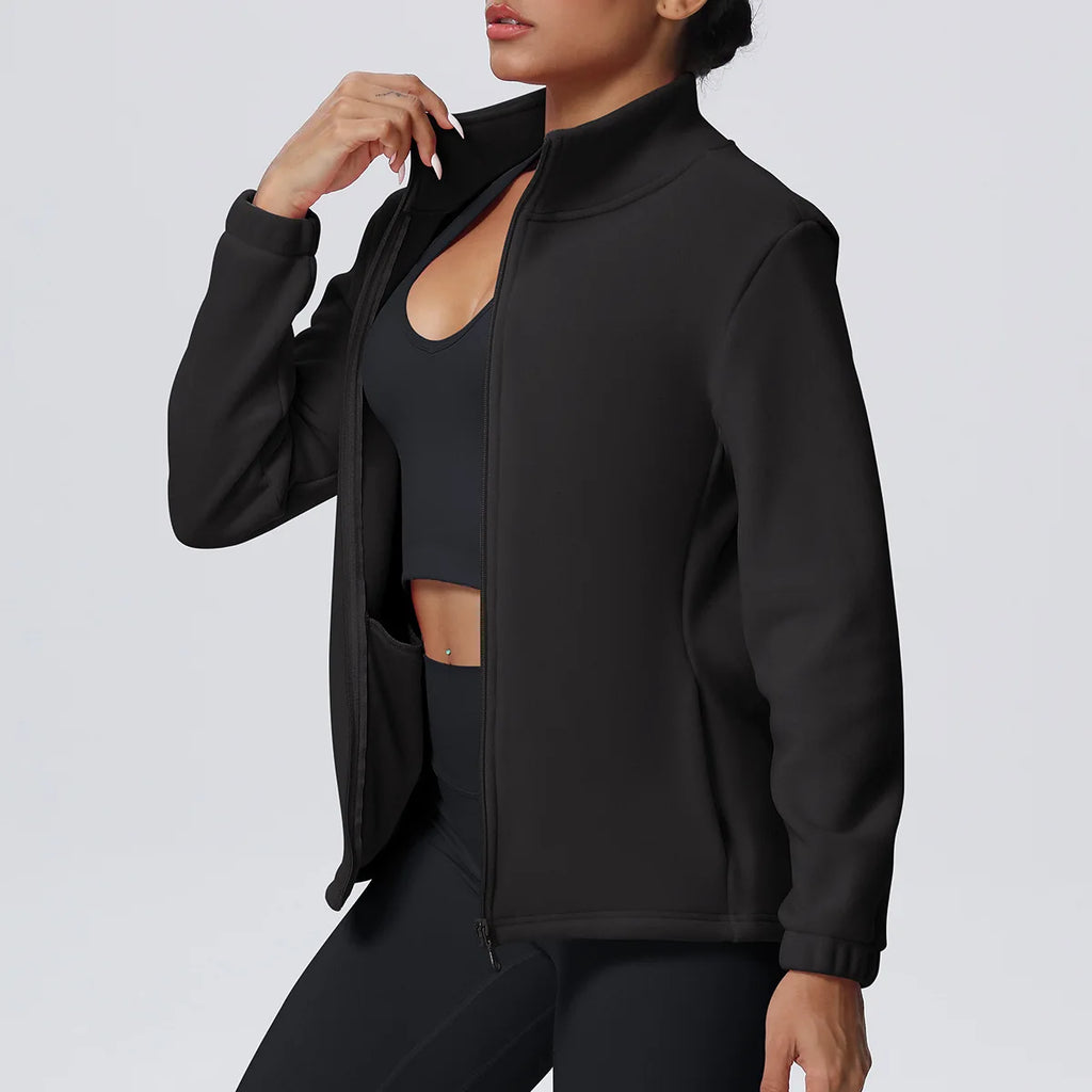 Women's Fitness Long Sleeve Sport Jacket Workout Coat Gym Training Outdoor Recreation Yoga Sportswear