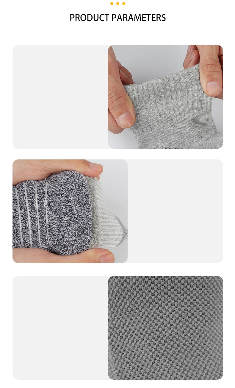 6 Pairs Outdoor Sports Socks Thickened Towel Bottomed Hiking Socks Sweat-Absorbing Short Tube Sports Running Socks Men Socks