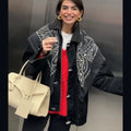 Fashion Paisley Printed Tassel Square Scarf for Women