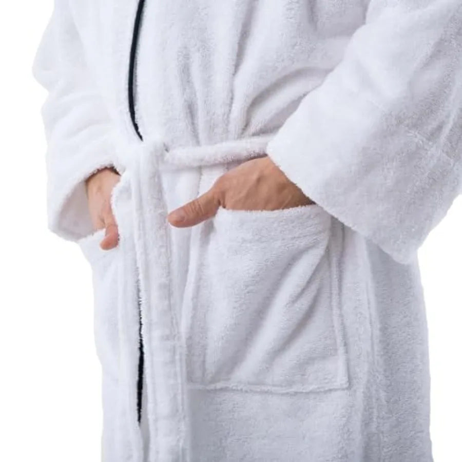Superior Cotton Unisex Bathrobe - Soft and Absorbent Robe for Men and Women Bathroom Accessories Home Essentials