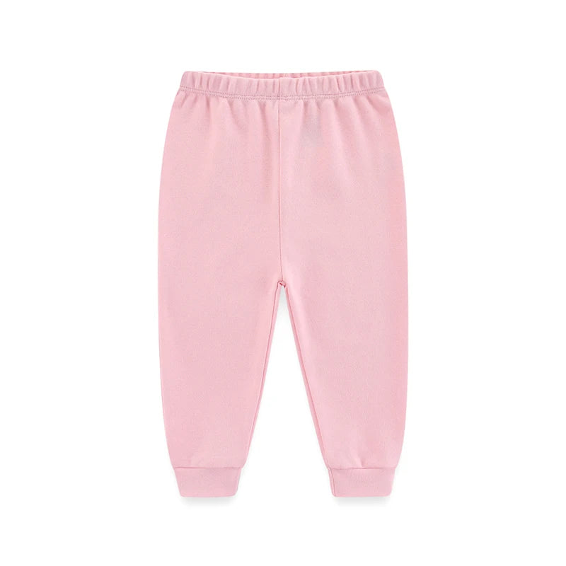Kiddiezoom 1/3 Pcs Four Seasons Fashion Solid 100% Cotton Baby Boy Girl Pants Soft 100% Cotton Infants Trousers Accessories
