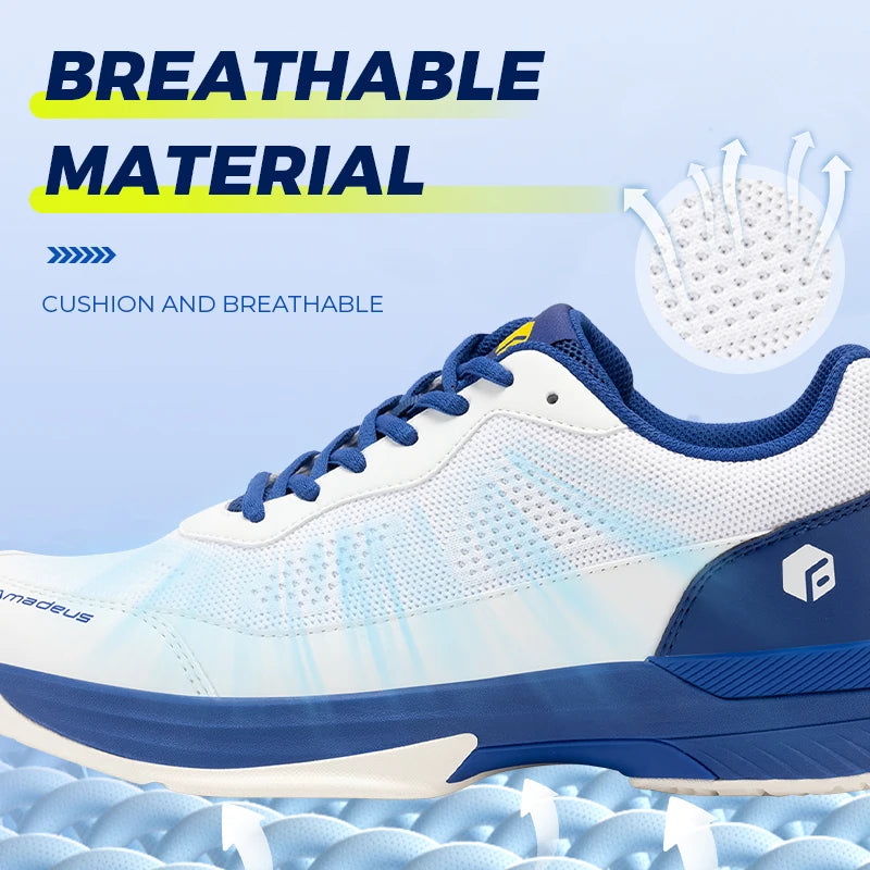 FitVille Men's Tennis Shoes Wide Version 2E Professional Training Sports Shoes Breathable Non-Slip Rackets With Arch Support