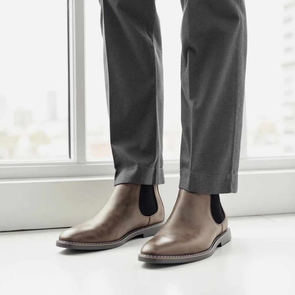 Men's 2026 Casual Comfortable Retro Chelsea Boots Fashion Leather