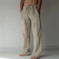 Men's Cotton Linen Pants - New Breathable Solid Color Trousers for Fitness and Streetwear (S-4XL)