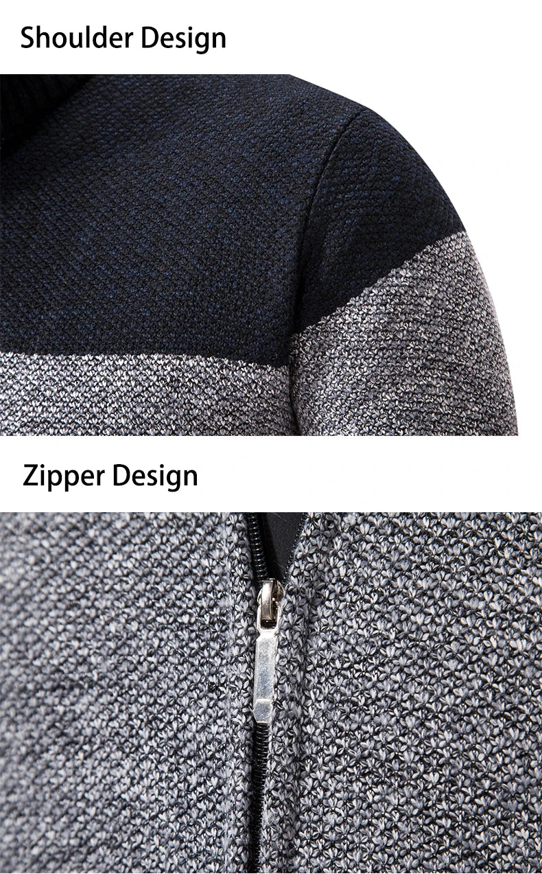 Men's Autumn and Winter New Stand-up Cardigan Sweater Trend Sweater Coat