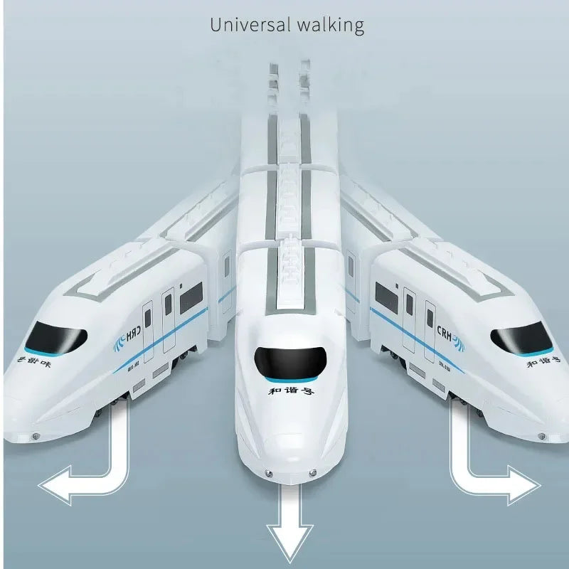 Kids DIY Simulation High Speed Railway Train Toy Car Electric Sound