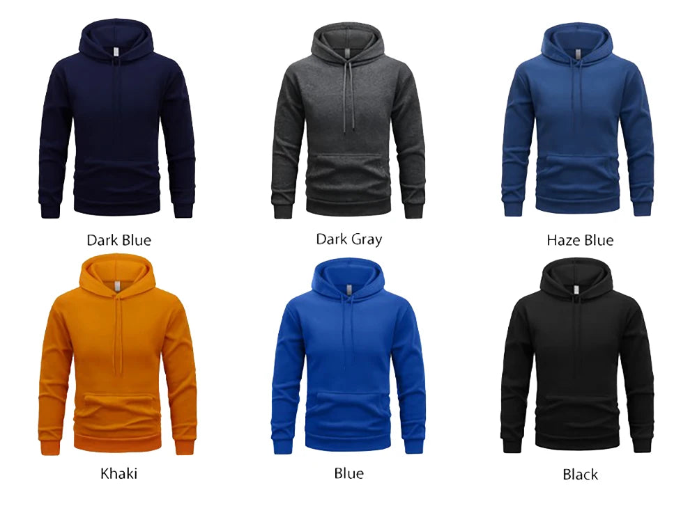 Solid Hoodies Suit Men