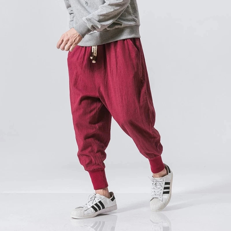 Men's Cotton Linen Harem Pants