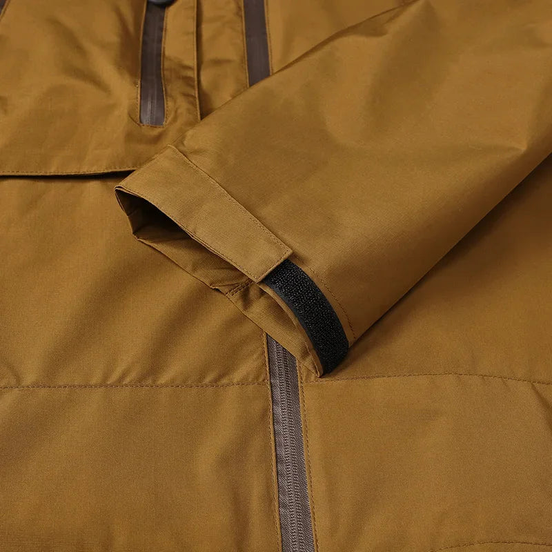 CHRLCK Men's Waterproof Hiking Jacket Caramel Women Windproof Windbreaker Camping Cycling Trekking Fishing Outdoor Jackets