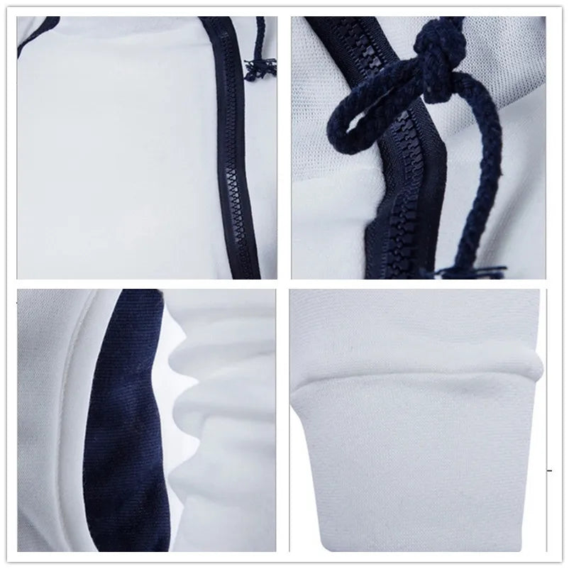 Men's Sweatshirt Zipper Hooded Pullover Hoodies Long Sleeve Sweatshirts for Men High Neck Men's Top Jacket Coat Sweater