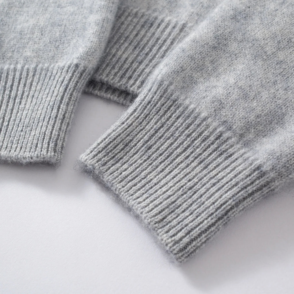ZOCEPT Natural Cashmere Mock Neck Pullover Men Cashmere Sweater Soft Warm Jumpers Quality Casual Business Knitwear Basic Tops