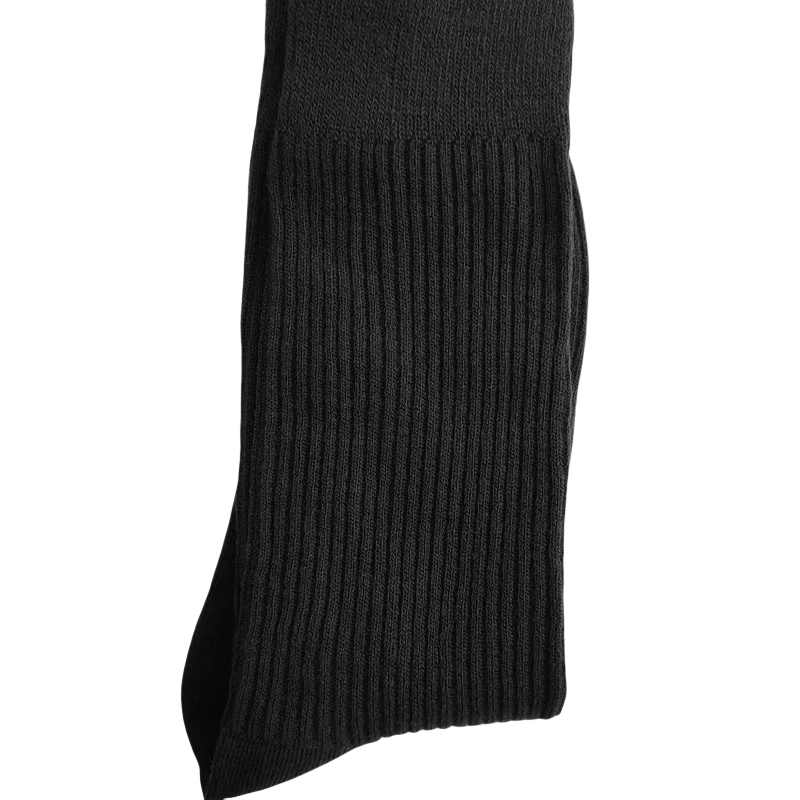 Simplejewel Catton Men's Long Dress Socks - 3 Pairs - Classic Black and White Colors