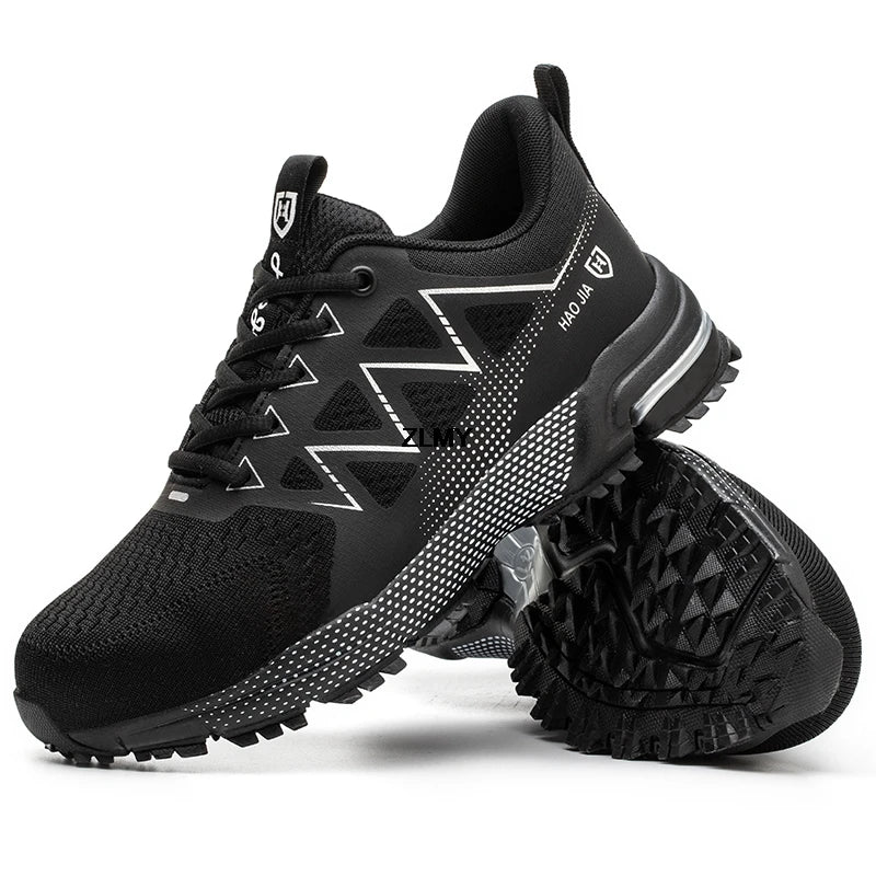 Fashion Safety Shoes Men Steel Toe Sneakers Puncture Proof Breathable Work Safety Boots Comfortable Work Shoes for Men