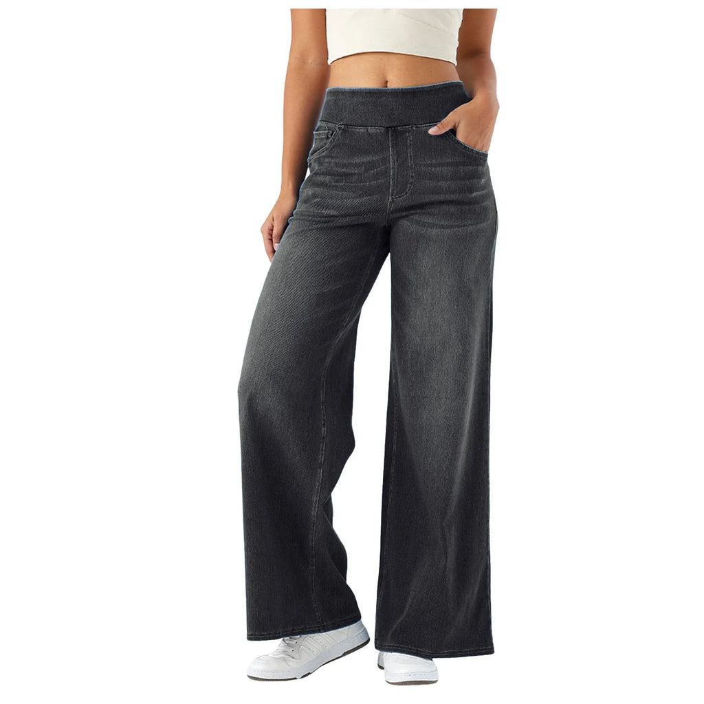 Ladies Baggy Wide Leg Trousers