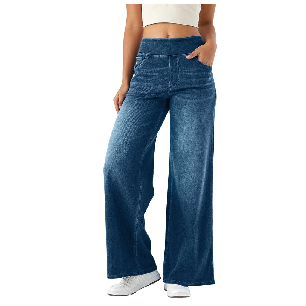 Ladies Baggy Wide Leg Trousers
