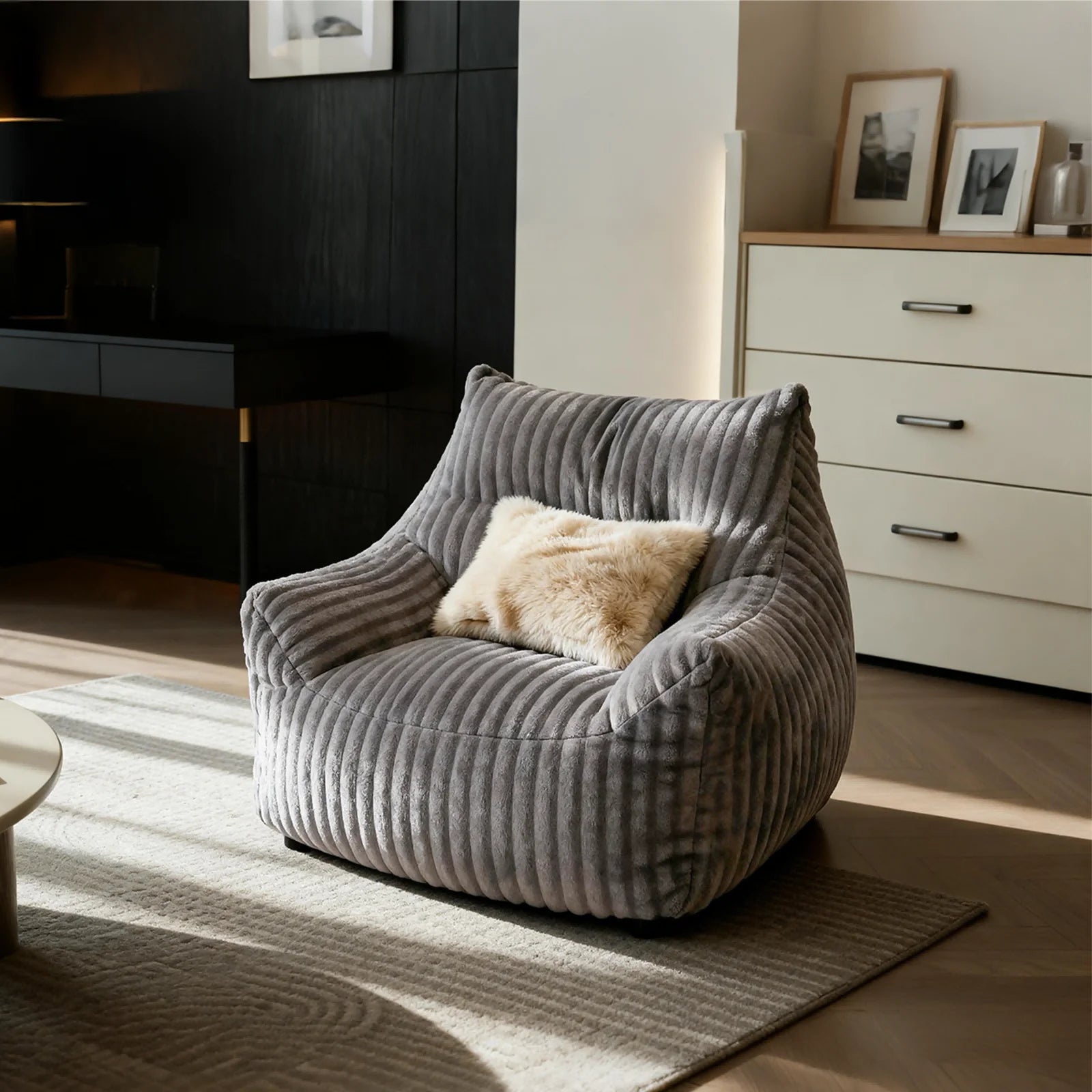 Bean Bag Sofa for Small Spaces - Lightweight Folding Couch for Bedroom/Apartment, Easy Storage