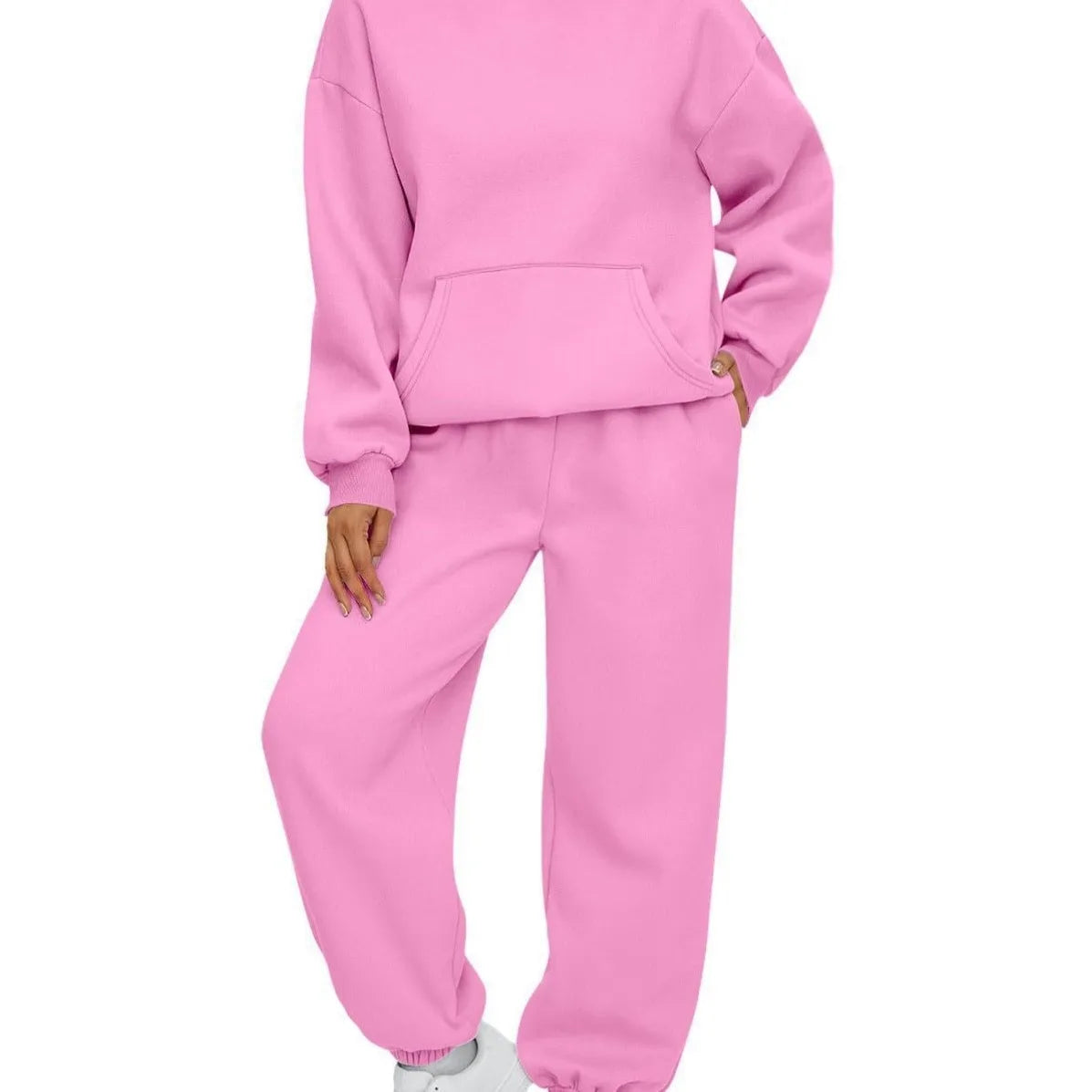 Women's Casual Hooded Sweatshirt and Sportswear Pants Set Long Sleeve Long Pants Autumn Season Fashion Ladies Outfit