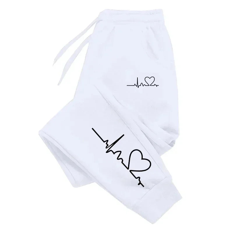 Women's Heart Print Sweatpants