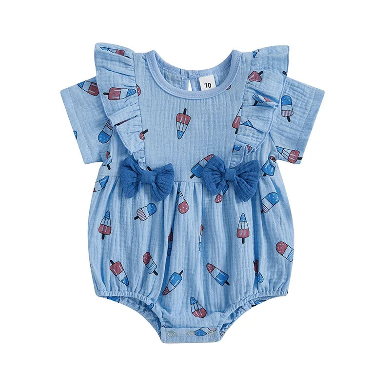 Toddler Girls Sleeveless Rompers