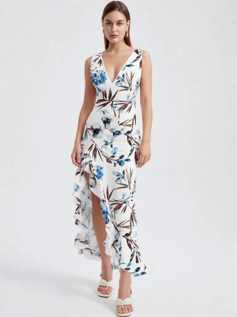 Flowers Tropical Leaf Print