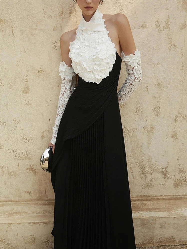 Vintage Sleeveless Halter Gown