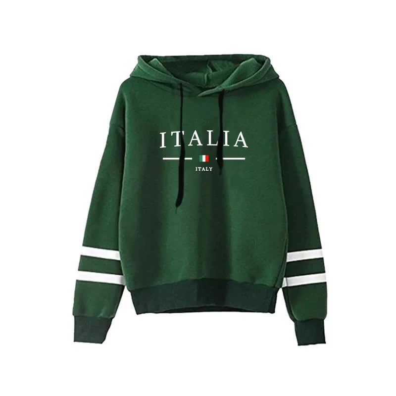 Fall Winter Lounge Wear Female Casual Warm Sportswear Italy Fashion Women Tracksuit Set Hoodies with Pants 2 Piece Casual Outfit