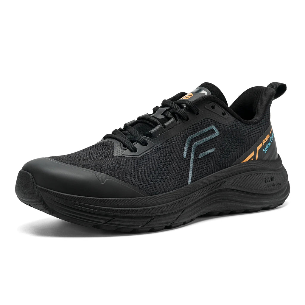 Fitville Men's Soft Running Shoes Wide Design Athletic Walking Trainers Lightweight Comfortable Sport Sneakers for Swollen Feet