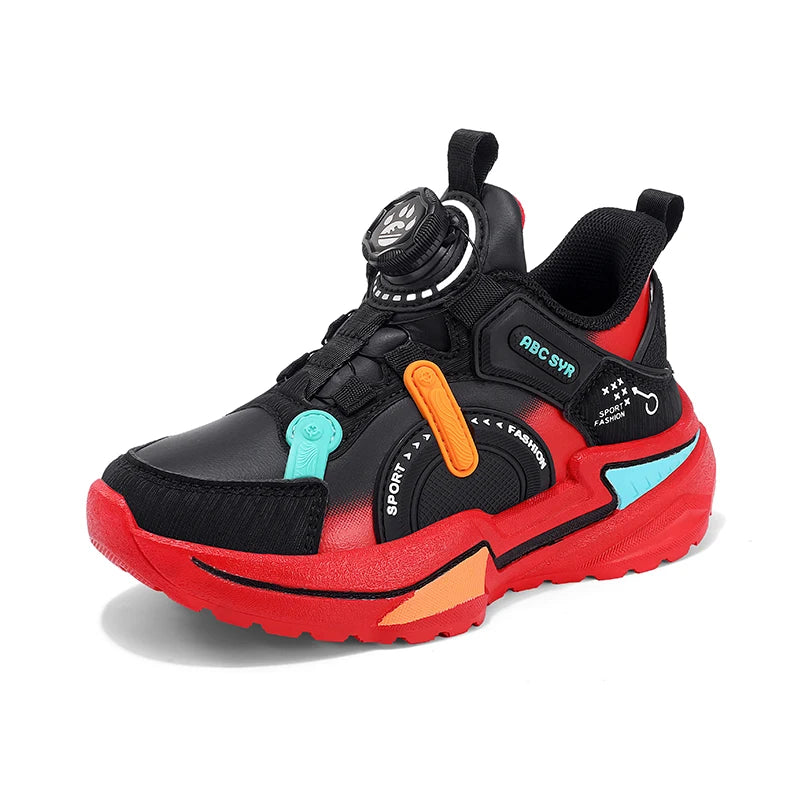 Childrens Sports Shoes Fashion Leather Comfortable Breathable Boys Casual Soft Bottom Non Slip Walking Outdoor Running Shoes