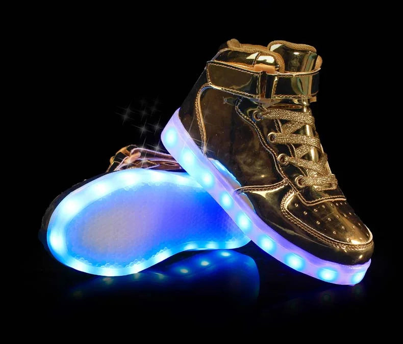 Men's Glowing Sneakers Unisex Luxury Luminous Sneakers USB LED Colorful Lighted Luminous Shoes Women Night Light Vulcanize Shoes